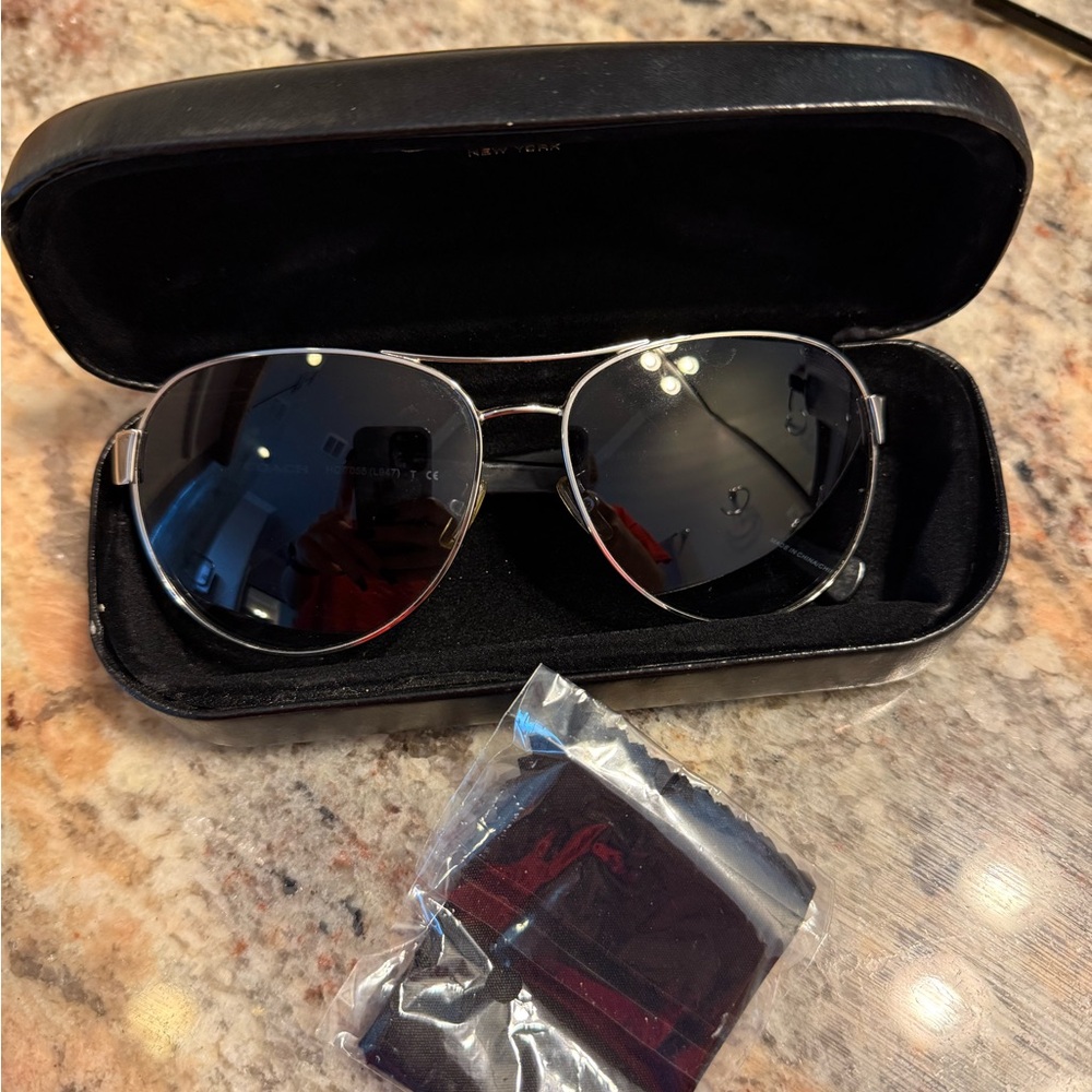Coach Black and Silver Women's Glasses